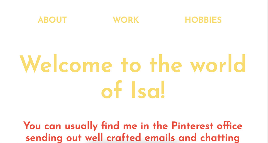 Isa's website